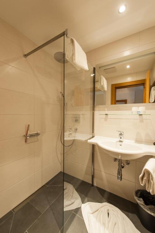 Koupelna v ubytování Ferienhaus Larinmos