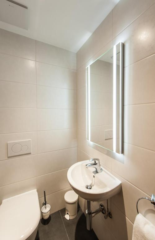 Koupelna v ubytování Ferienhaus Larinmos