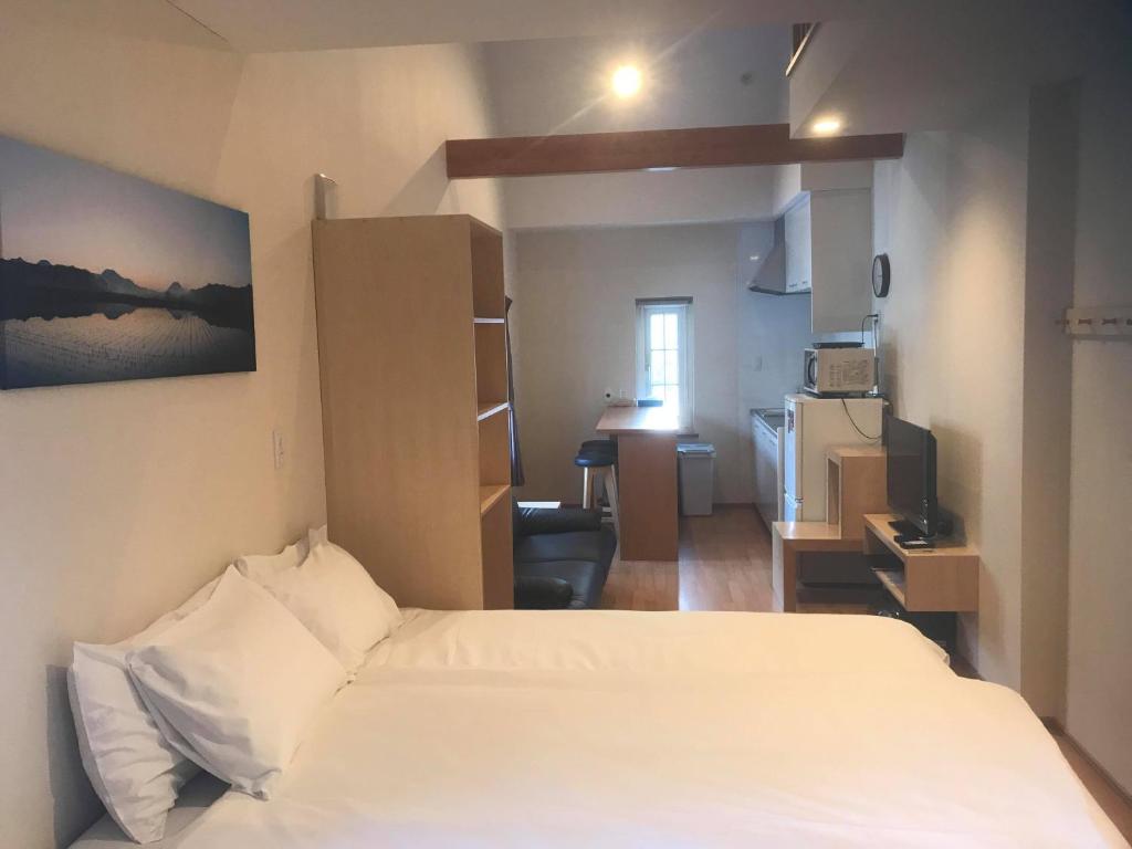 Postel nebo postele na pokoji v ubytování Snowbird