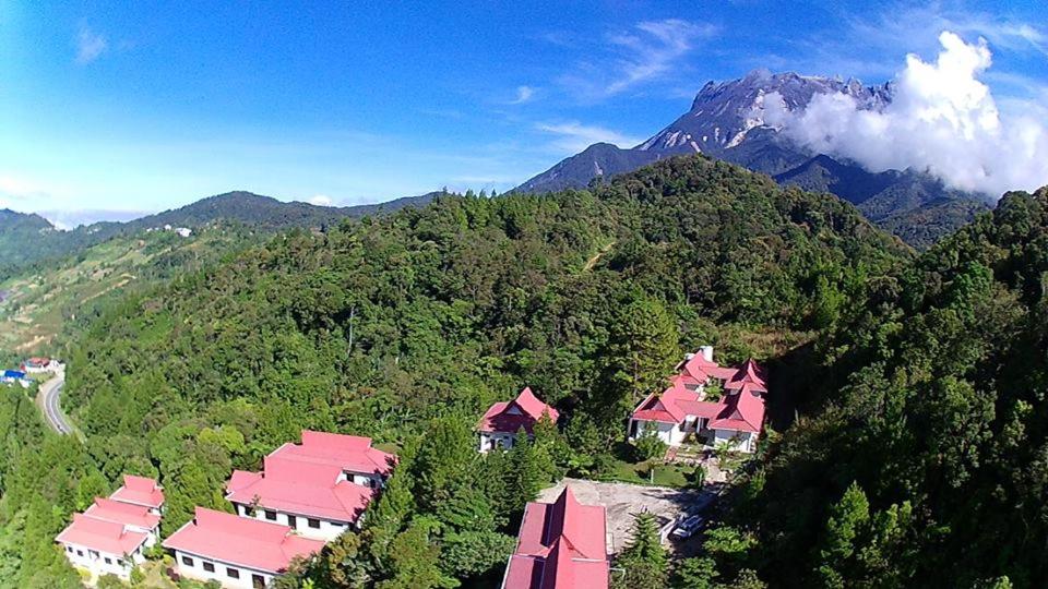 an aerial view of a resort in the mountains at Skyville Zen Resort,Kundasang in Kundasang