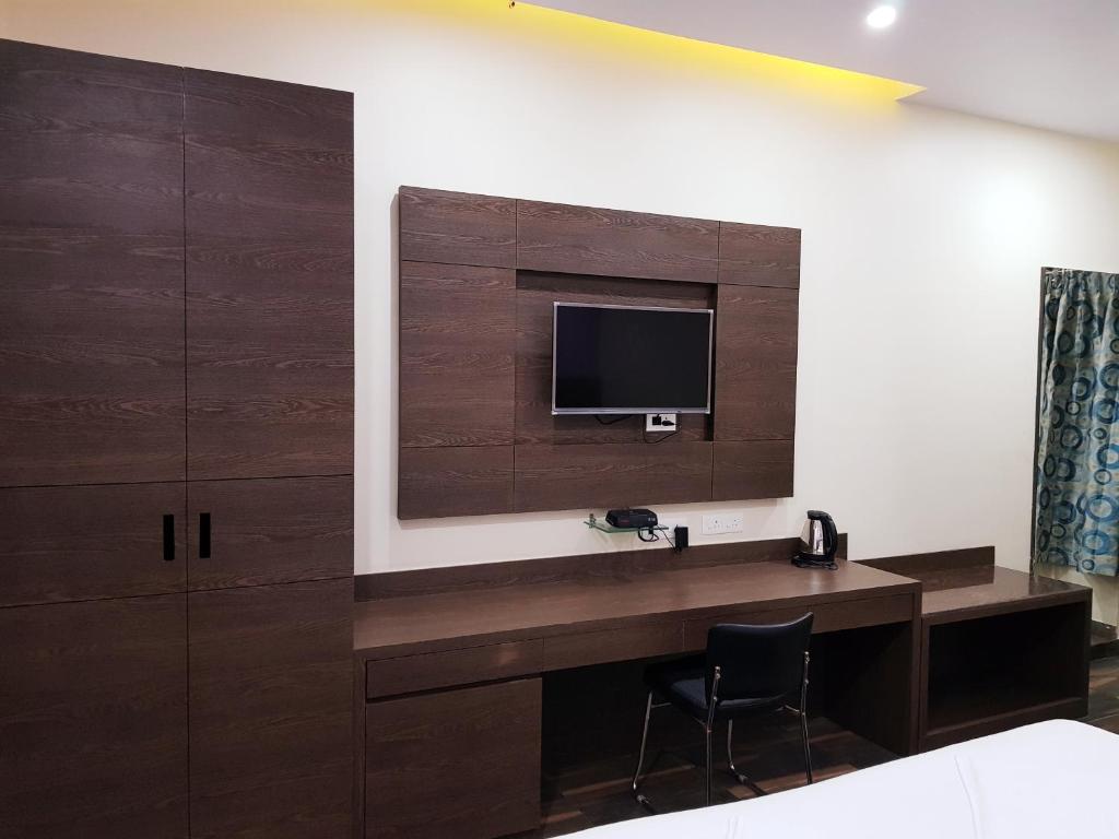 TV a/nebo společenská místnost v ubytování Hotel Starway