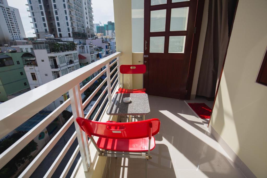 Balkón nebo terasa v ubytování Binh An hotel