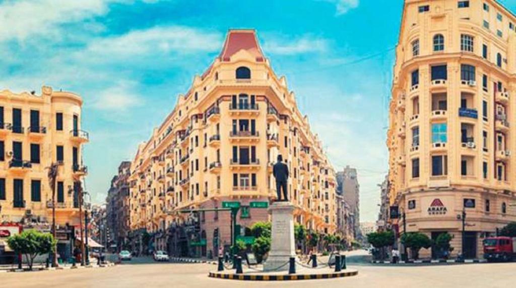 Nespecifikovaný výhled na destinaci Káhira nebo výhled na město při pohledu z hotelu