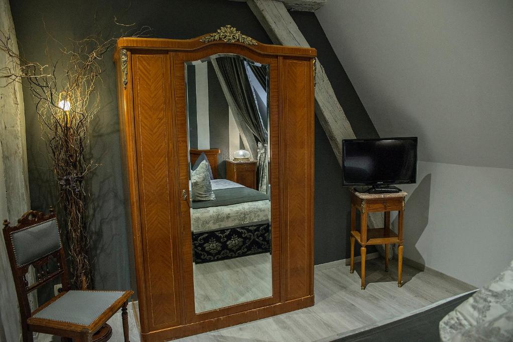 Postel nebo postele na pokoji v ubytování Dépendance Maison Géron