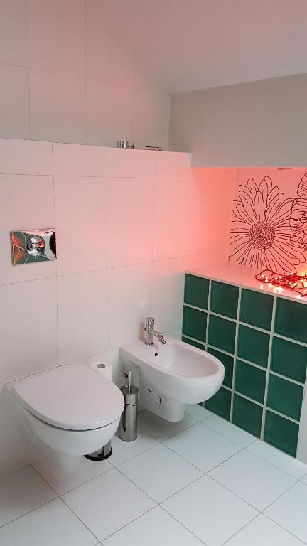 Koupelna v ubytování Apartament Nina