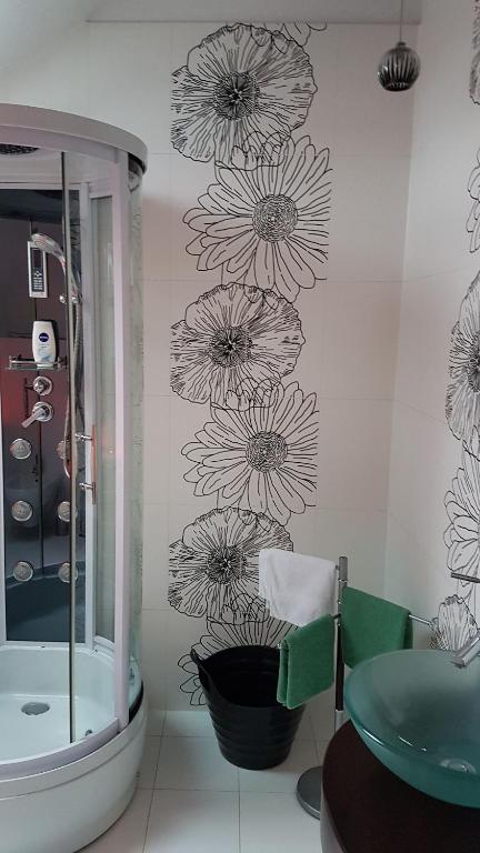 Koupelna v ubytování Apartament Nina