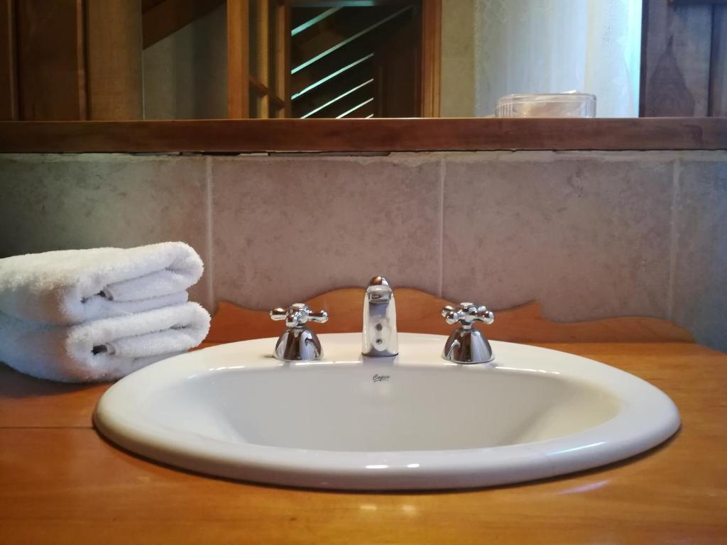 Koupelna v ubytování Cabañas La Encantada