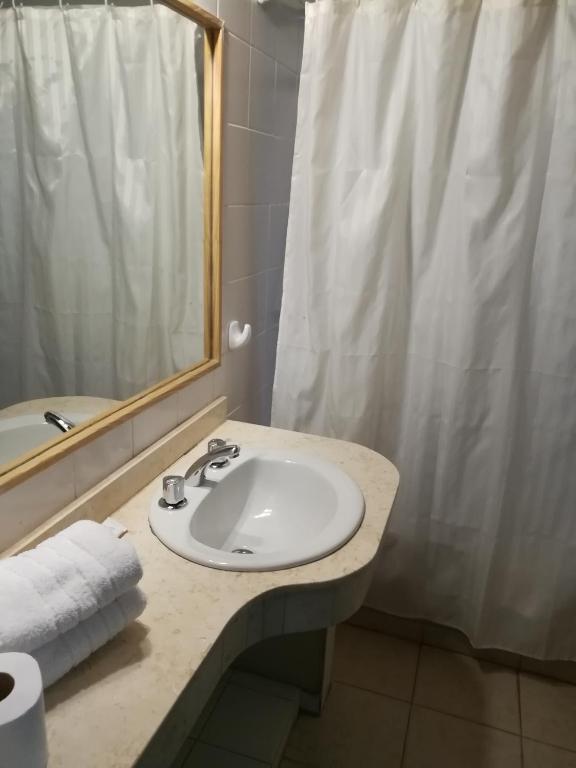 Koupelna v ubytování Cabañas La Encantada