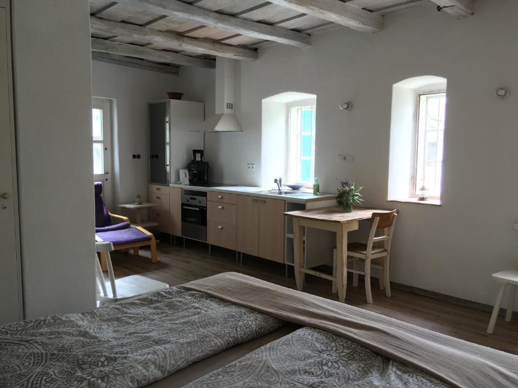 Posezení v ubytování Am Ziegenhof