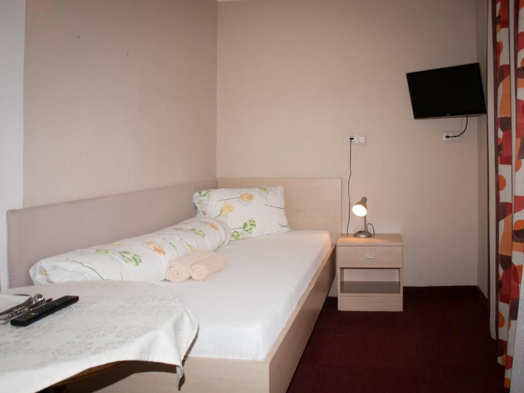 Postel nebo postele na pokoji v ubytování Pension Handle