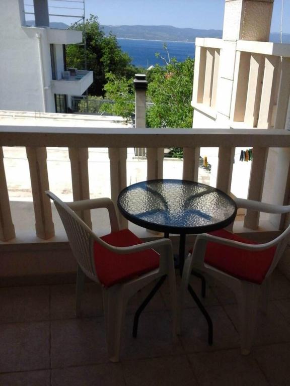 Balkón nebo terasa v ubytování Studio Apartment Brela
