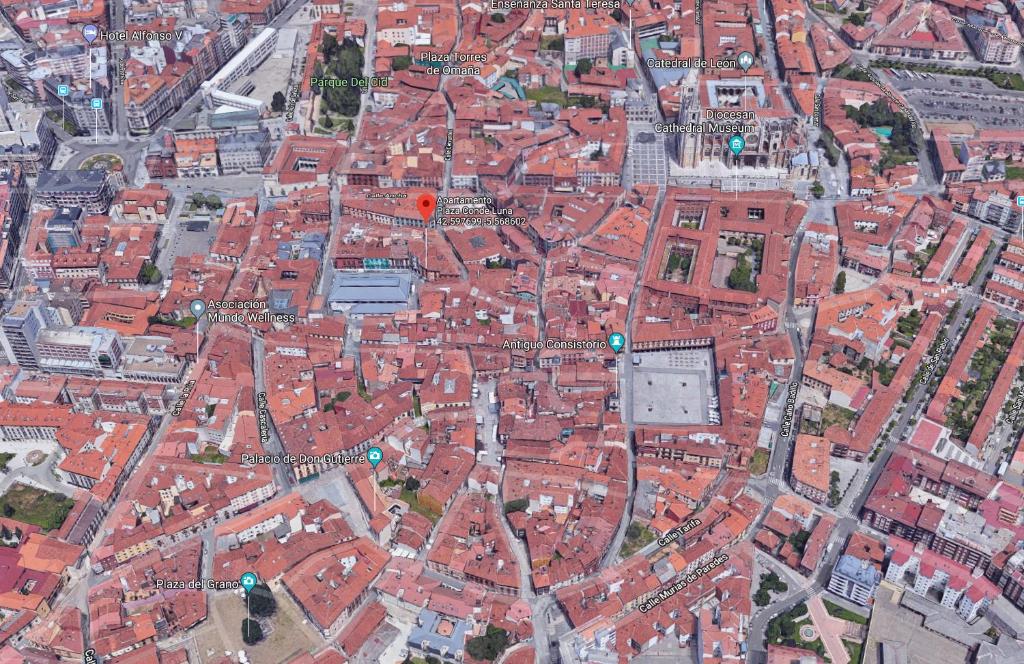 Výhľad na mesto León alebo výhľad na mesto priamo z apartmánu