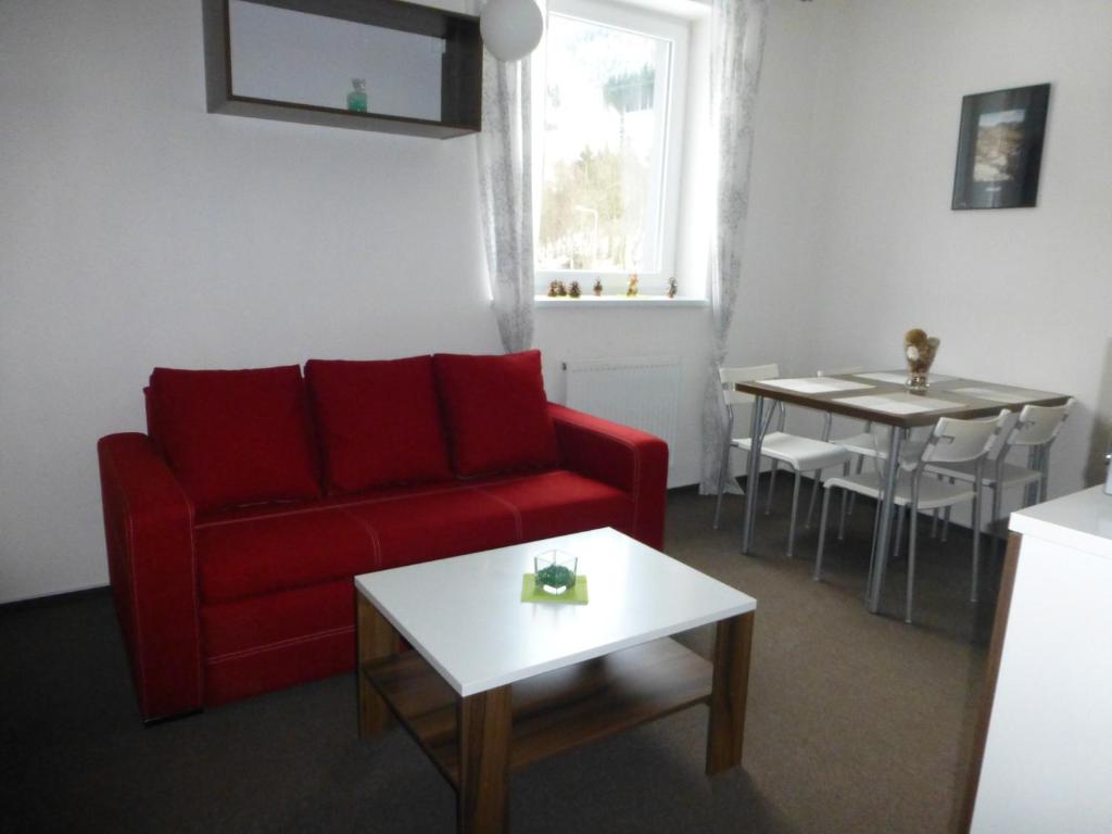 Posezení v ubytování Apartmány Kouty - Jeseníky