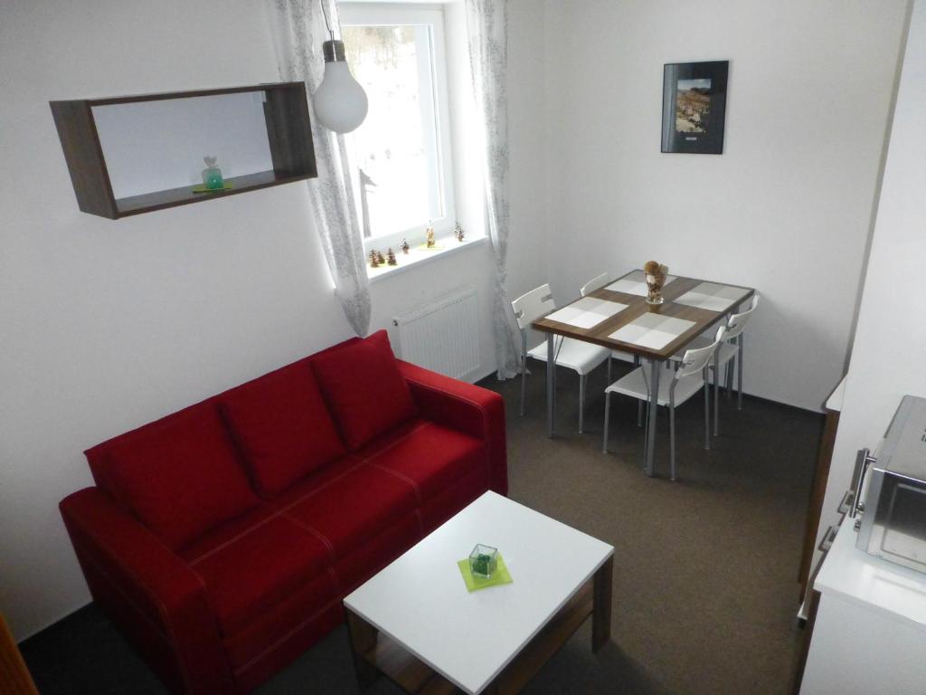 Posezení v ubytování Apartmány Kouty - Jeseníky