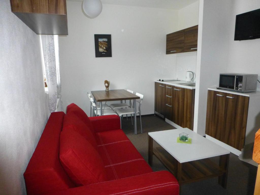Kuchyň nebo kuchyňský kout v ubytování Apartmány Kouty - Jeseníky