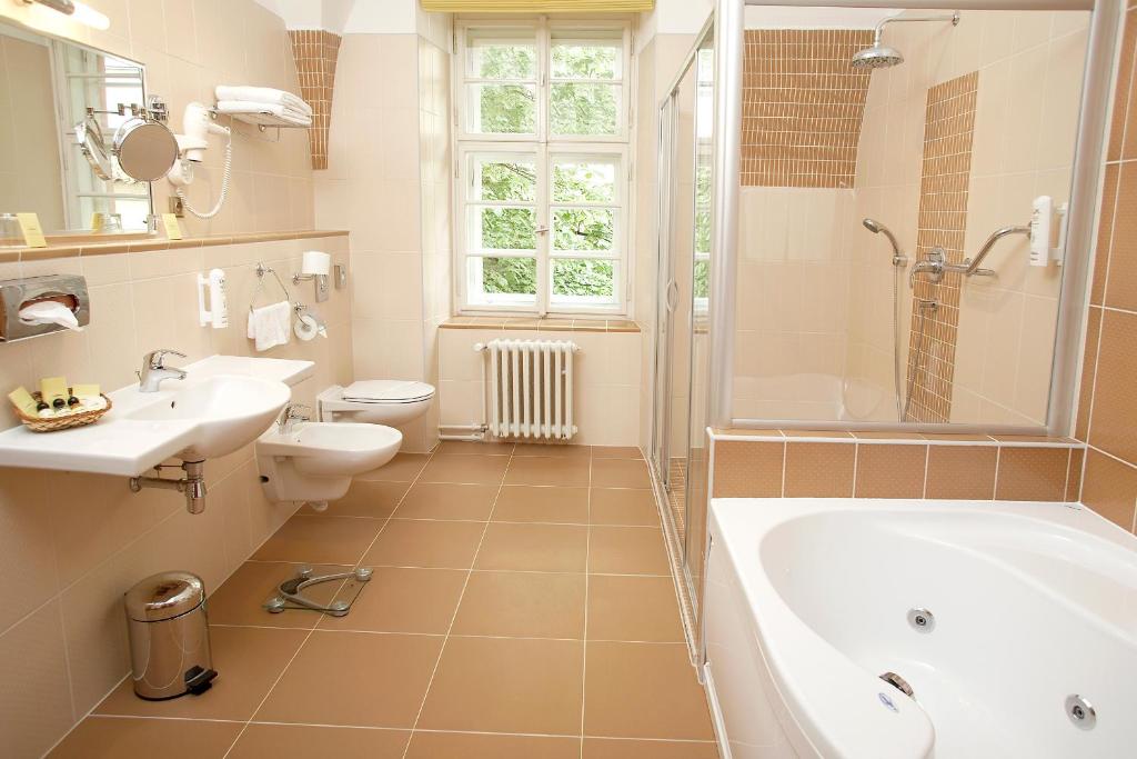 Koupelna v ubytování Hotel Metamorphis
