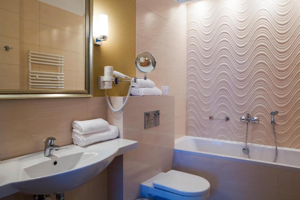 Koupelna v ubytování Hotel Esperanto