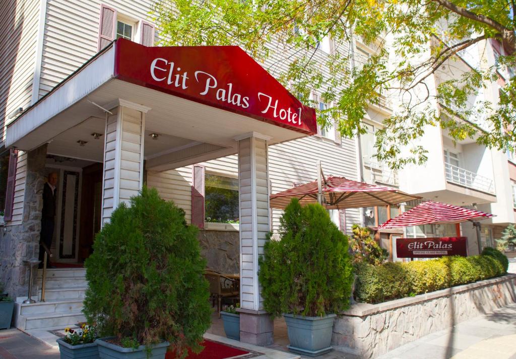 a restaurant with a sign that reads gift balls hotel at Elit Palas Hotel in Ankara