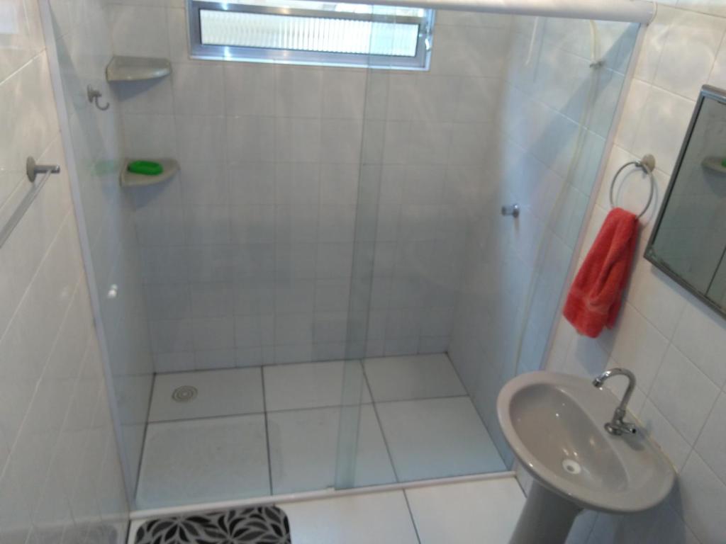 Koupelna v ubytování Casa Matinhos