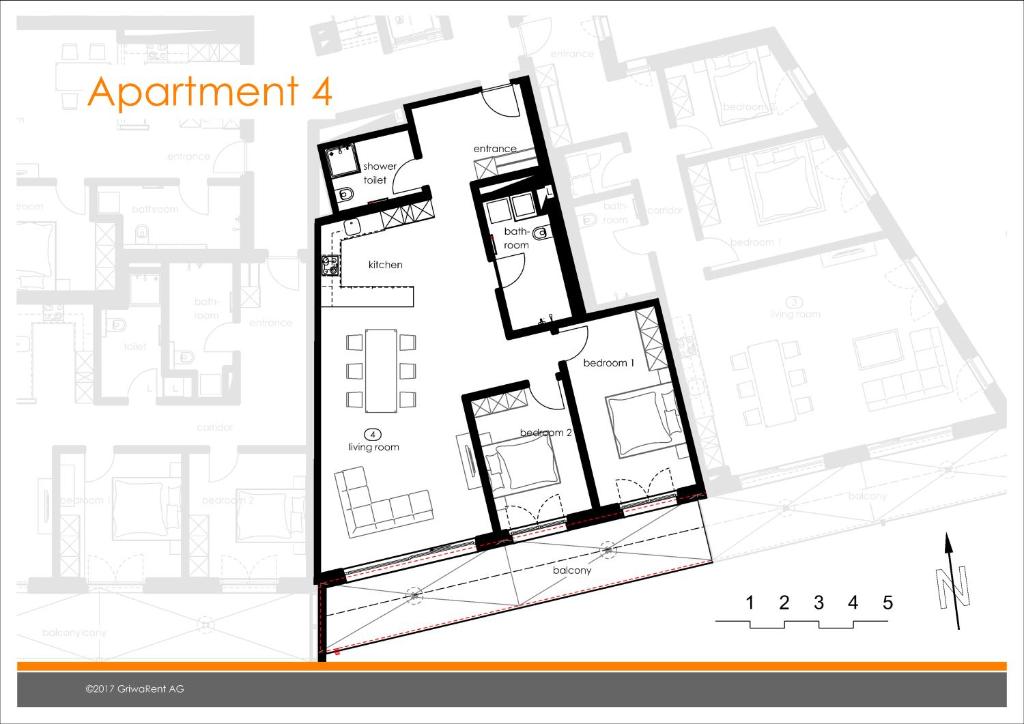 Půdorys ubytování Apartment Ankebälleli - GRIWA RENT AG