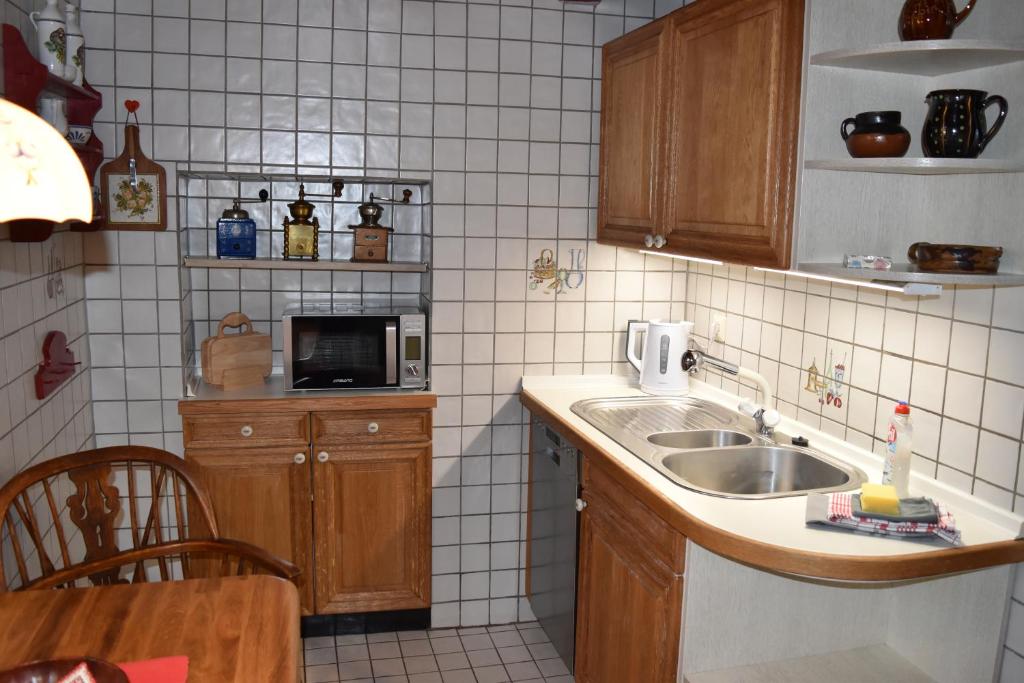 Kuchyň nebo kuchyňský kout v ubytování Das Pautzen Haus