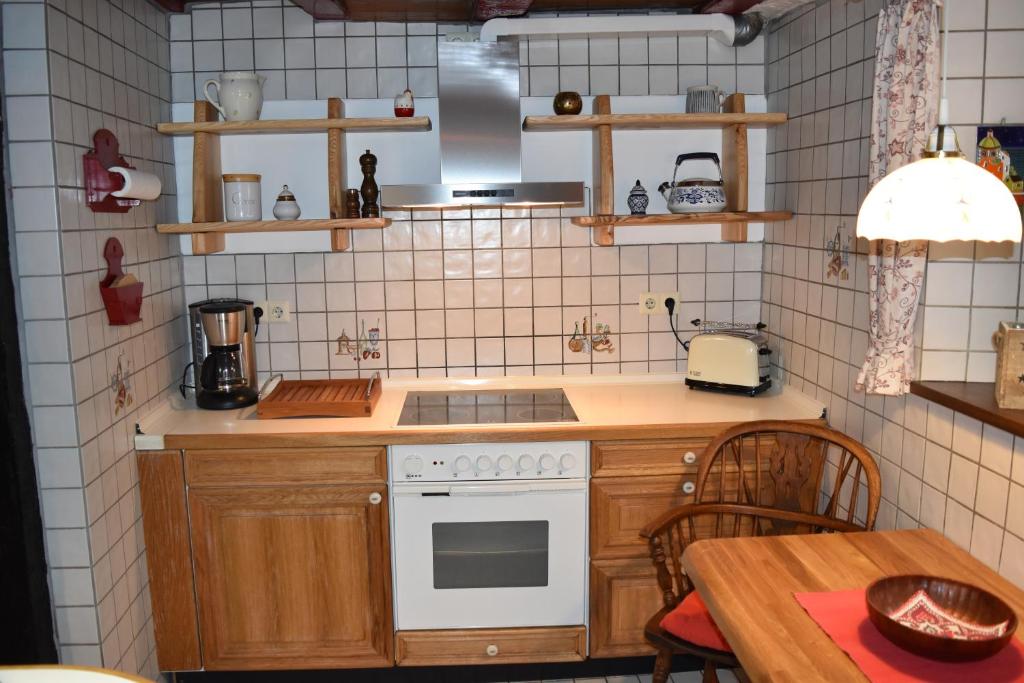 Kuchyň nebo kuchyňský kout v ubytování Das Pautzen Haus
