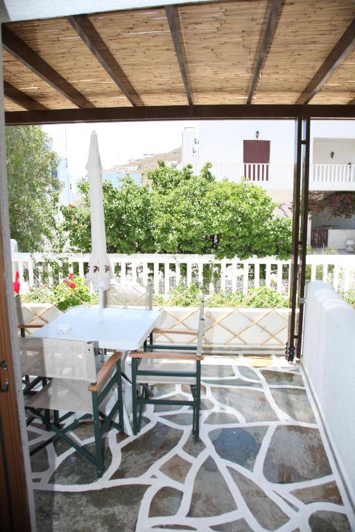 Balkón nebo terasa v ubytování Pergola