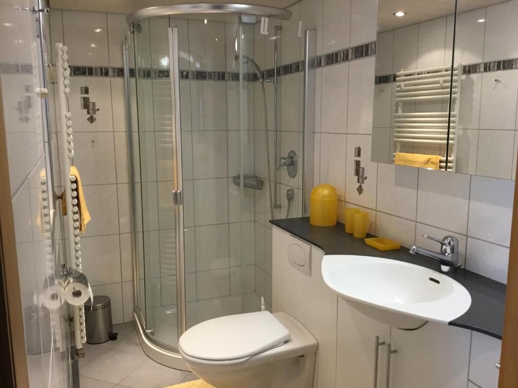 Koupelna v ubytování Casa Fluretta