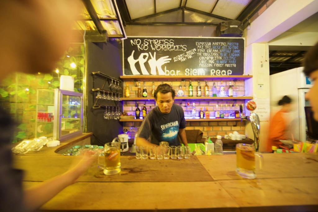 Nápoje v ubytování Naga Angkor Hostel