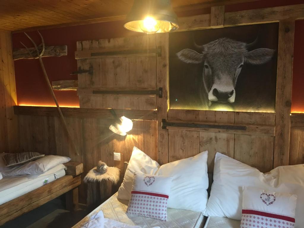 Postel nebo postele na pokoji v ubytování Chalet Ariane