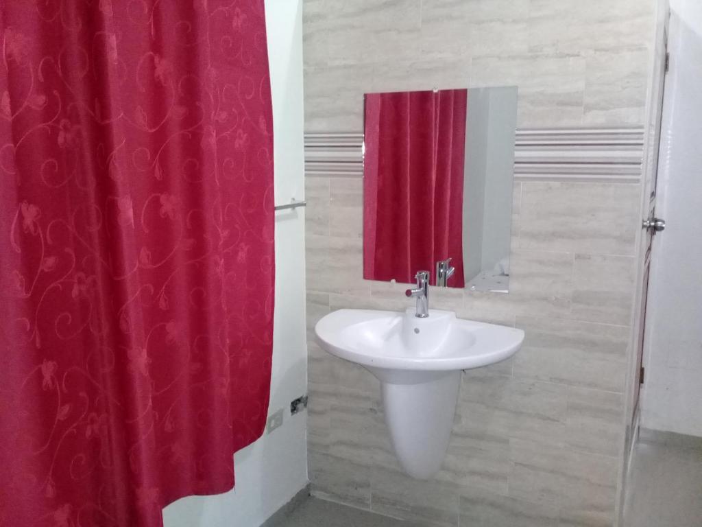 Koupelna v ubytování Hostel Quintonido