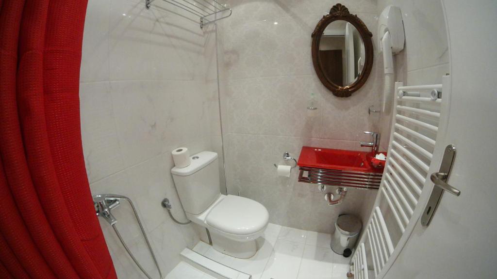 Koupelna v ubytování Hotel Mirto