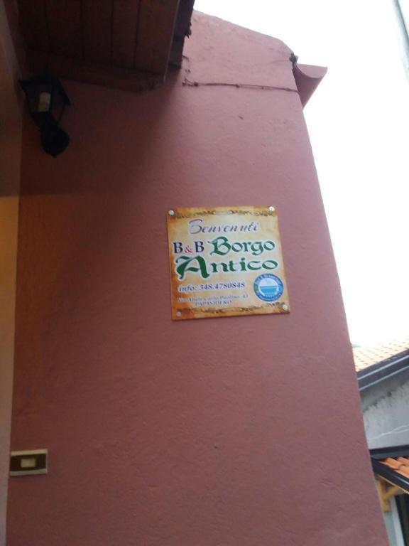 Certifikát, hodnocení, plakát nebo jiný dokument vystavený v ubytování B&B Borgo Antico