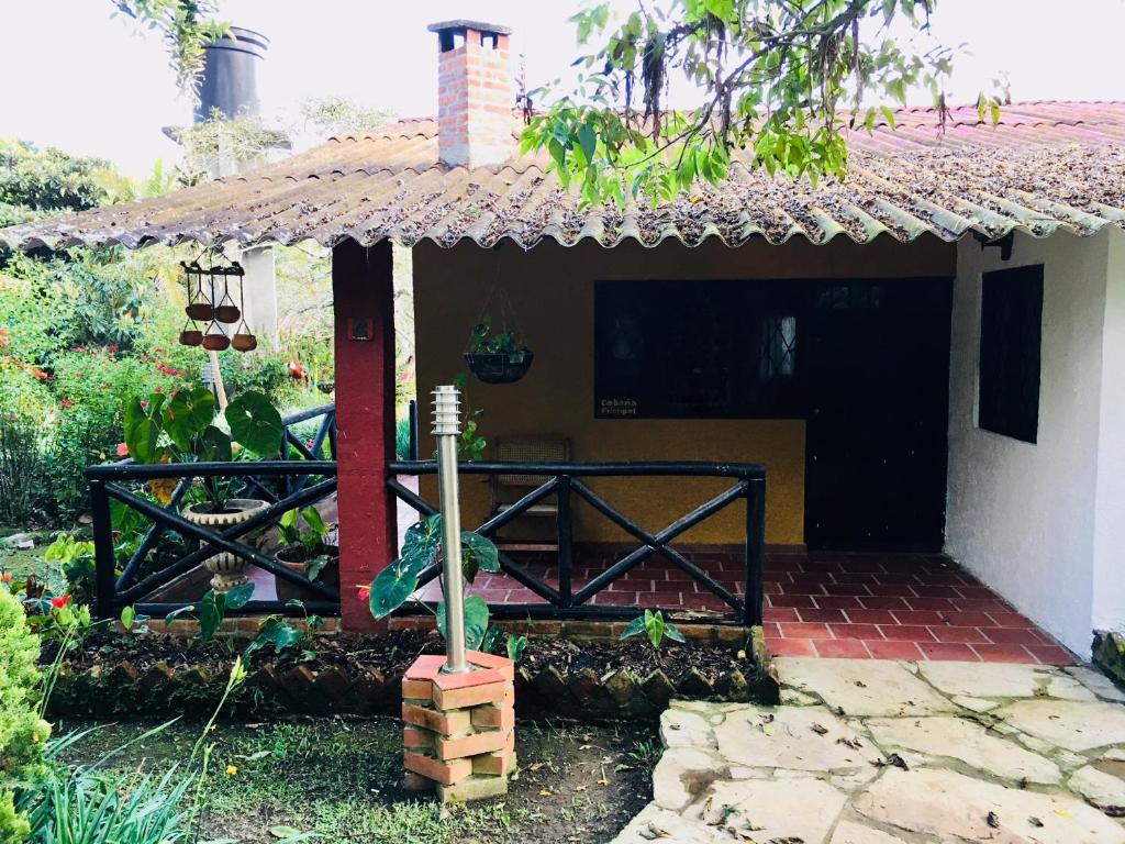 Jardí fora de Cabañas La Carolina - Mesa de Los Santos