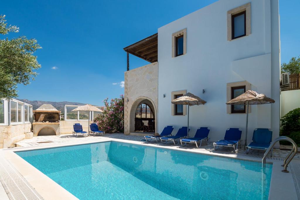 Bazén v ubytovaní Crete Essence Villas - Lagkada alebo v jeho blízkosti