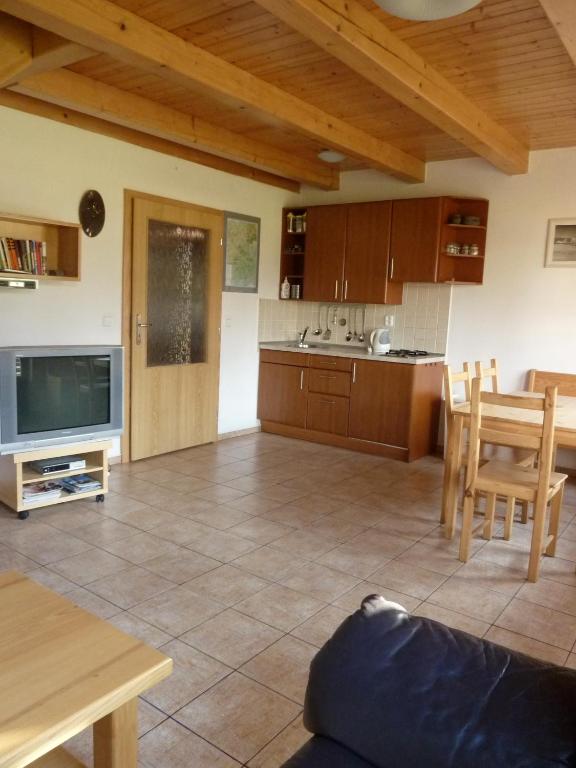Kuchyň nebo kuchyňský kout v ubytování A&B Bungalovy