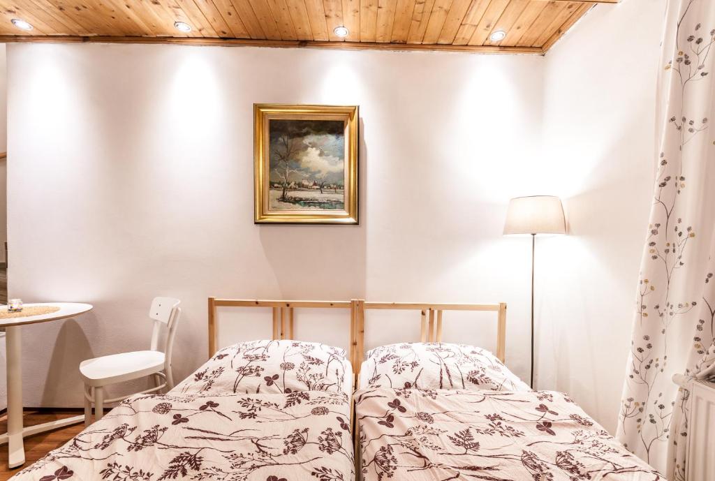 Postel nebo postele na pokoji v ubytování Chalupka