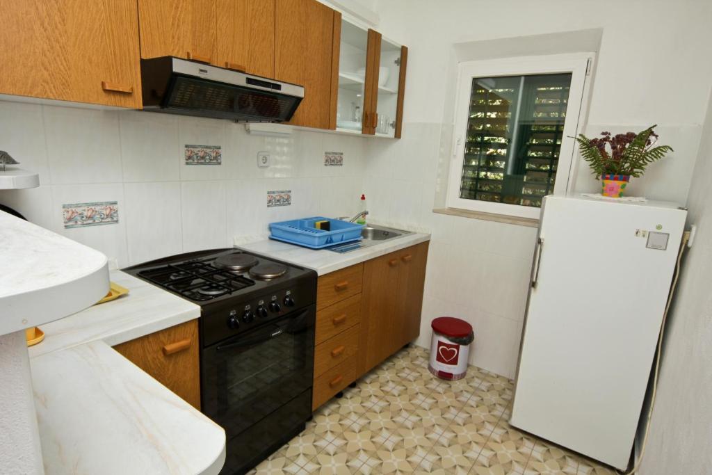 Kuchyňa alebo kuchynka v ubytovaní Apartments Ivanko