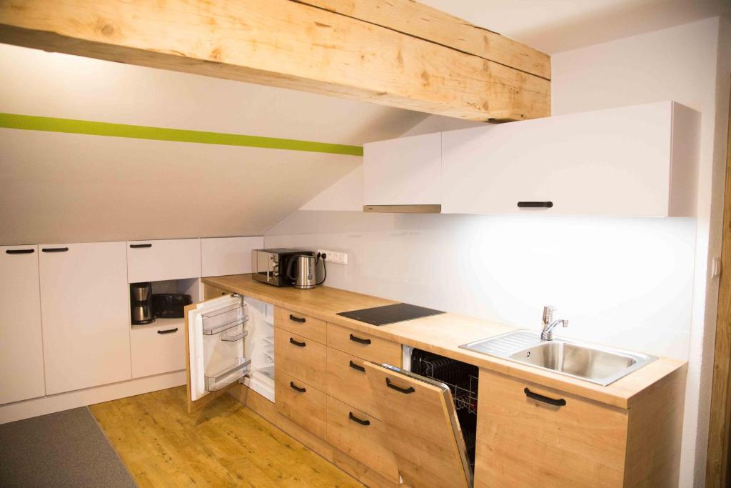 Kuchyň nebo kuchyňský kout v ubytování Haus Filzmoos