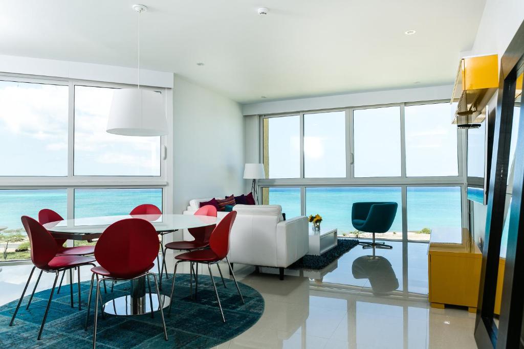 Posezení v ubytování Blue Residences