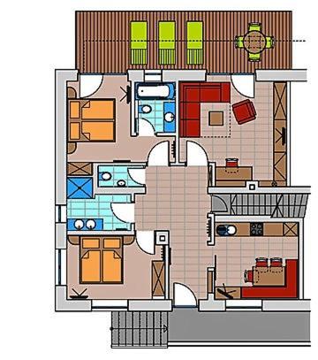 Půdorys ubytování Chalet Bernegg