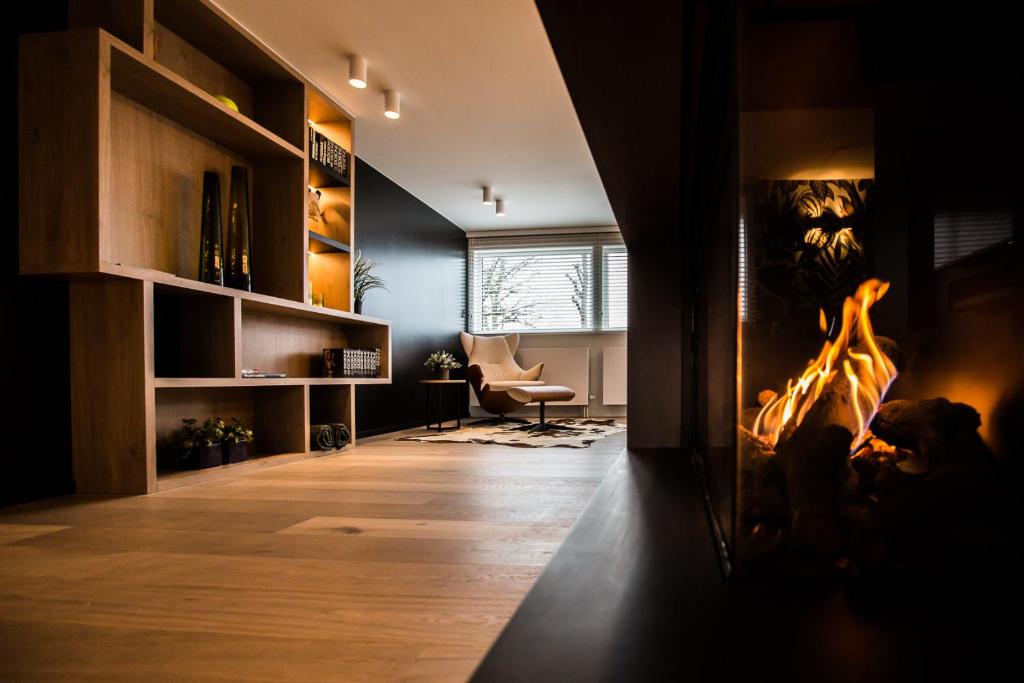 Posezení v ubytování Wellness Hasselt B&B
