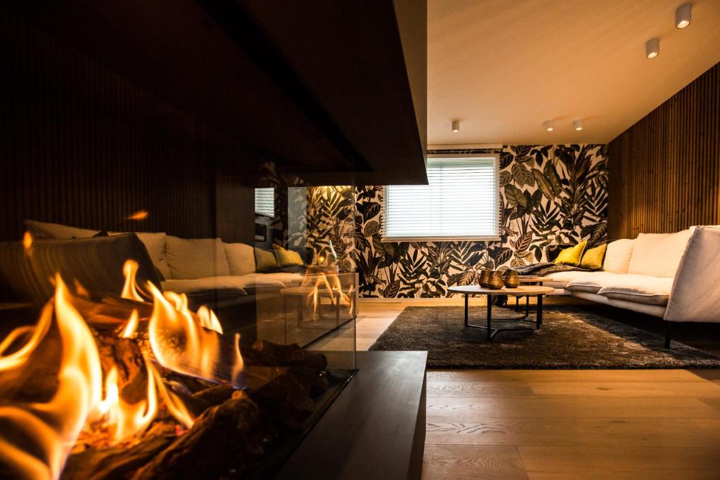 Posezení v ubytování Wellness Hasselt B&B