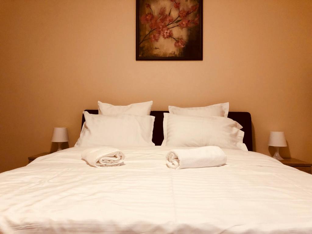 Postel nebo postele na pokoji v ubytování Monte Carlo Palace Rooms