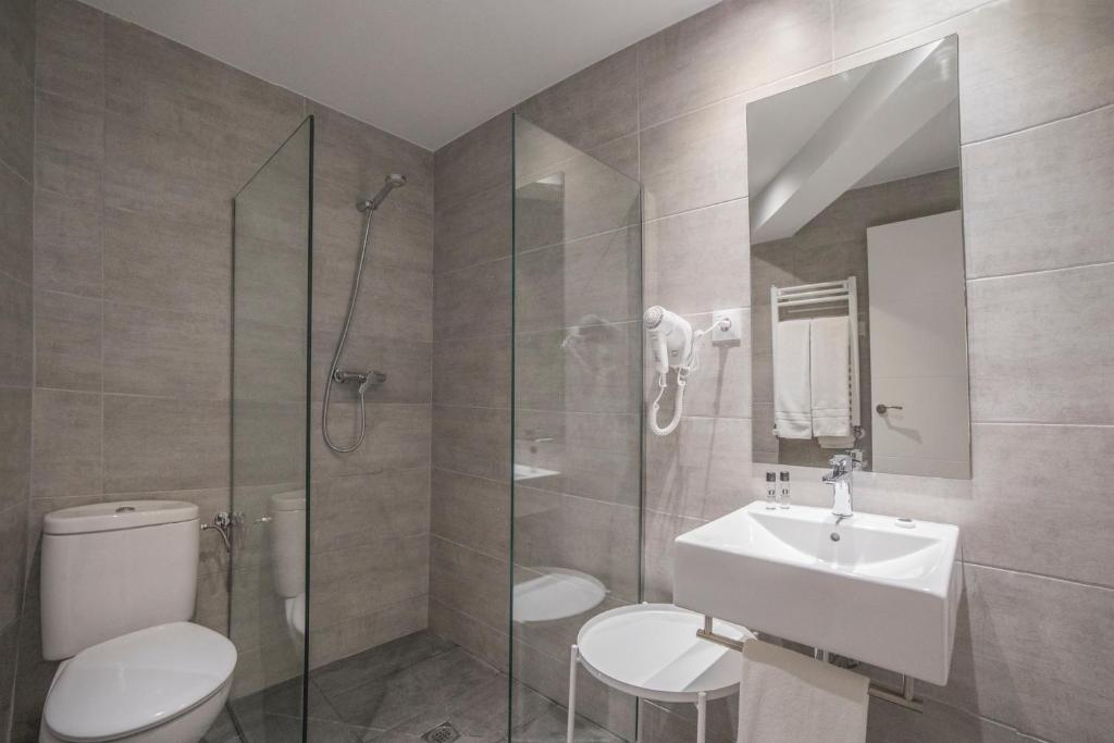 Koupelna v ubytování Hotel Roca