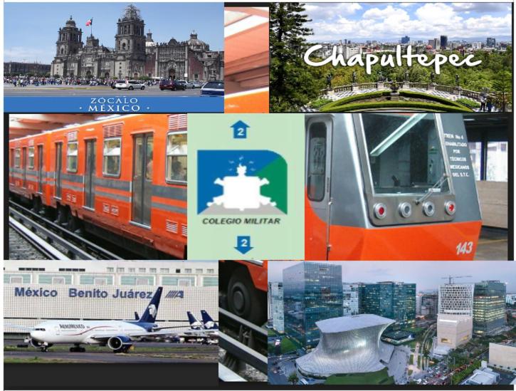 un collage de fotos de ciudades y un tren en CONDESA 4 Kilometros Ciudad de Mexico, en Ciudad de México