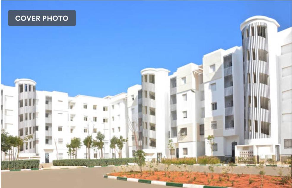 een afbeelding van een weergave van een wit gebouw bij Appartement in Casablanca close to the beach in Casablanca