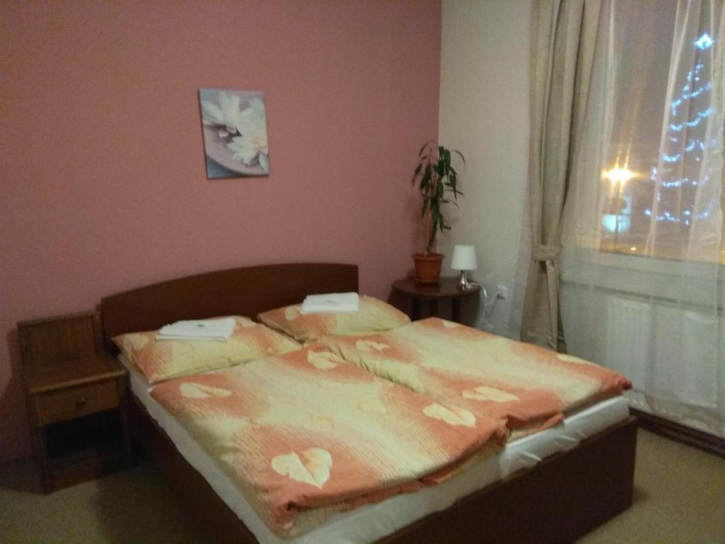 Postel nebo postele na pokoji v ubytování Hotel Lidový dům