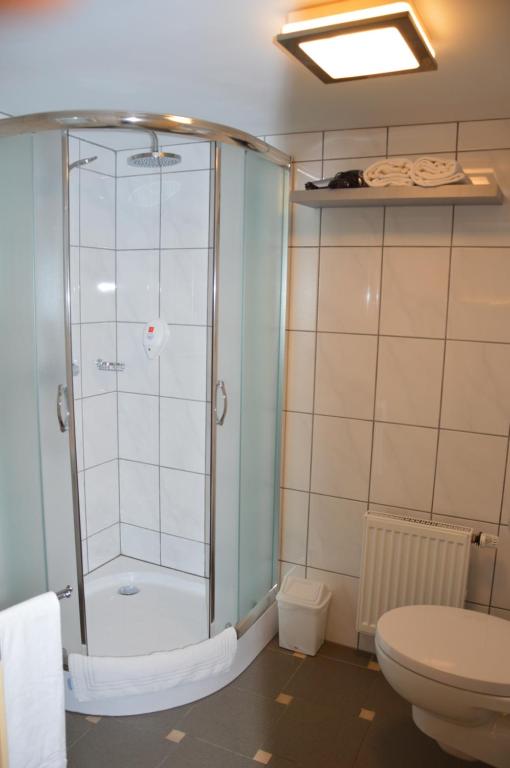Koupelna v ubytování Hotel Mezzero