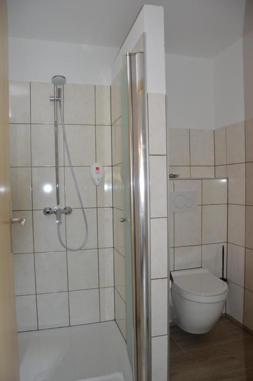 Koupelna v ubytování Hotel Mezzero